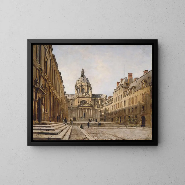 La Cour de l'ancienne Sorbonne - Emmanuel Lansyer — oprawiony obraz na ścianie