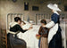 La Visite de la mère à l'hôpital - Enrique Paternina García Cid — widok dzieła