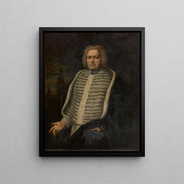 portretu kanonika - Erasmus Quellinus młodszy — oprawiony obraz na ścianie