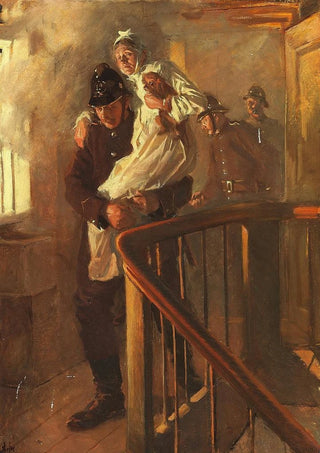 Erik Henningsen - Brandmand redder en gammel Dame.webp