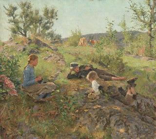 pasterzy w Tty - Erik Werenskiold — widok dzieła