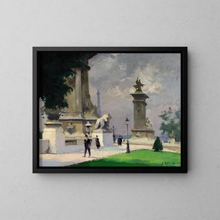 L'Entrée du Pont Alexandre III - Ernest Jules Renoux — oprawiony obraz na ścianie