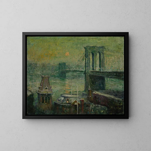 Most Brookliński - Ernest Lawson — oprawiony obraz na ścianie