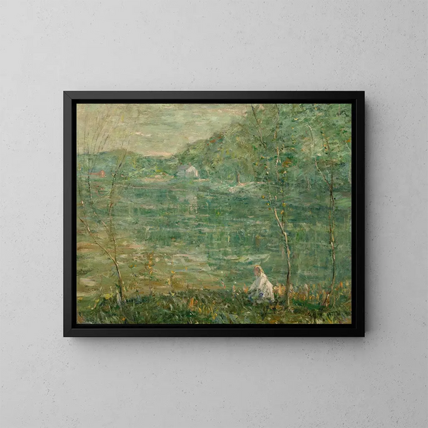 Nad brzegiem rzeki - Ernest Lawson — oprawiony obraz na ścianie