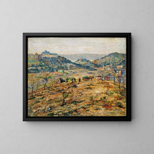 Banlieues urbaines - Ernest Lawson — oprawiony obraz na ścianie