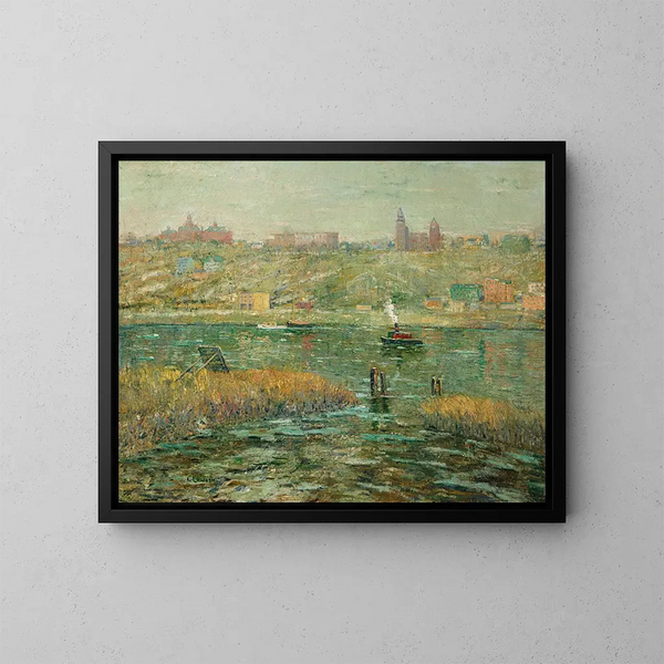 Rzeka Harlem - Ernest Lawson — oprawiony obraz na ścianie