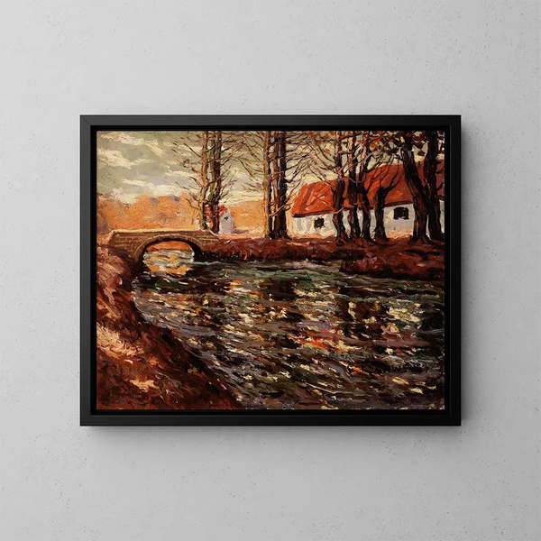 pejzażu rzecznych - Ernest Lawson — oprawiony obraz na ścianie