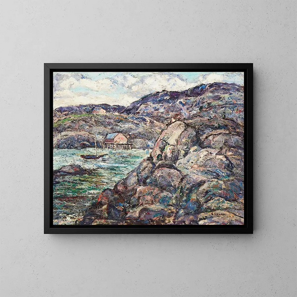 Côte rocheuse de la Nouvelle-Écosse - Ernest Lawson — oprawiony obraz na ścianie