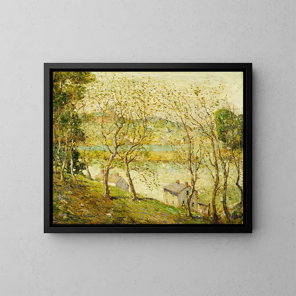 Wiosna na rzece Harlem - Ernest Lawson — oprawiony obraz na ścianie