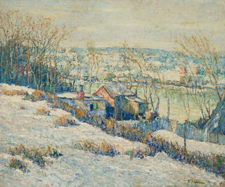 Zima na rzece Harlem górnej - Ernest Lawson — widok dzieła