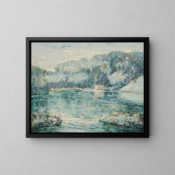 Zima w Spuyten Duyvil - Ernest Lawson — oprawiony obraz na ścianie