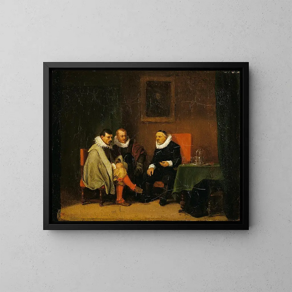 Bourgeois niderlandzki - Ernest Meissonier — oprawiony obraz na ścianie
