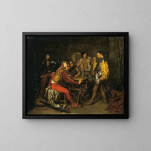 La salle de garde - Ernest Meissonier — oprawiony obraz na ścianie