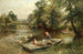 Karmienie kaczek - Ernest Walbourn — widok dzieła