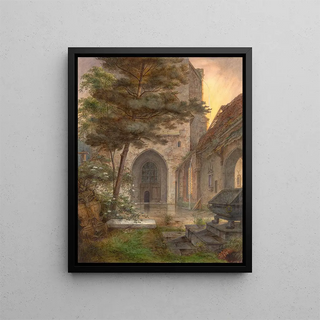 Ernst Ferdinand Oehme - A Portal of a Church.webp
