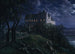 Burg Scharfenberg w nocy - Ernst Ferdinand Oehme — widok dzieła