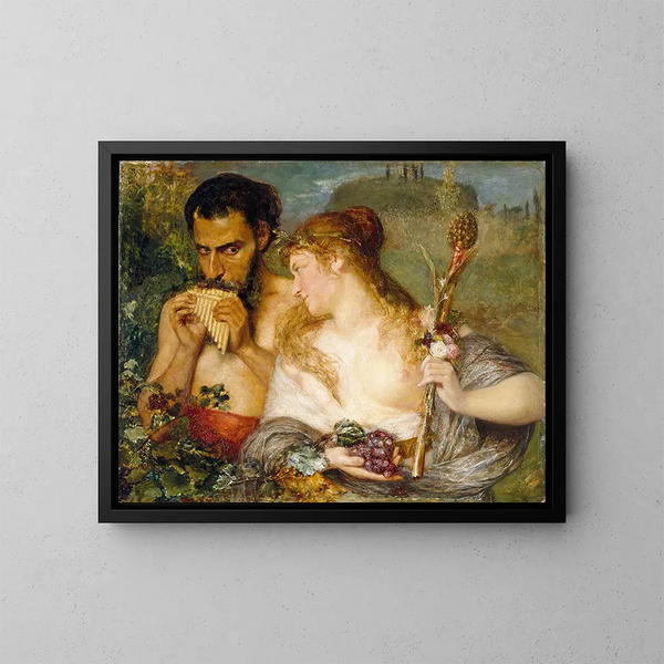 Nymphe et faune - Ernst Josephson — oprawiony obraz na ścianie