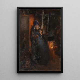Ernst Josephson - Old Woman Spinning.webp