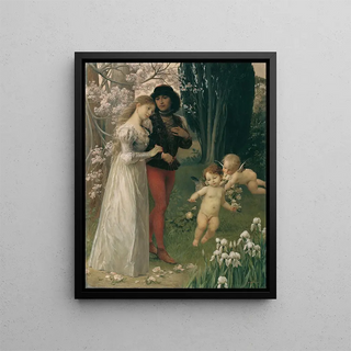 Ernst Klimt - Francesca da Rimini und Paolo Junges Paar im Garten.webp