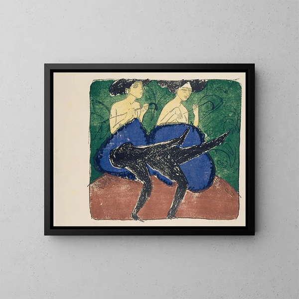 Amerykańskie dziewczyny - Ernst Ludwig Kirchner — oprawiony obraz na ścianie