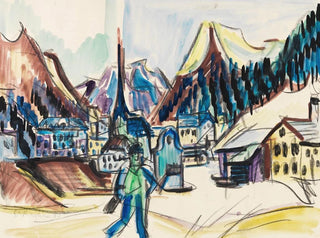 Ernst Ludwig Kirchner - Ansicht von Davos Landschaft bei Davos im Winter.webp