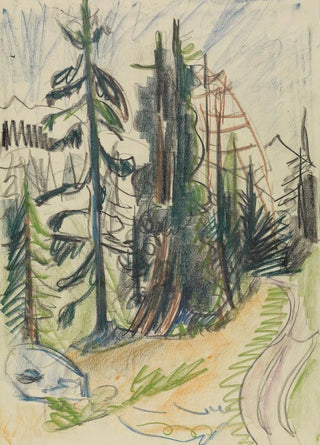 Ernst Ludwig Kirchner - Bergtannen und Weg.webp