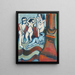 Cztery rzeźby z drewna - Ernst Ludwig Kirchner — oprawiony obraz na ścianie