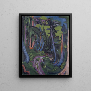 Sentier forestier de montagne - Ernst Ludwig Kirchner — oprawiony obraz na ścianie