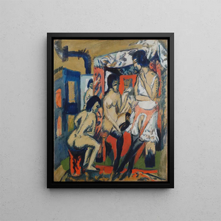 Naga w studio - Ernst Ludwig Kirchner — oprawiony obraz na ścianie