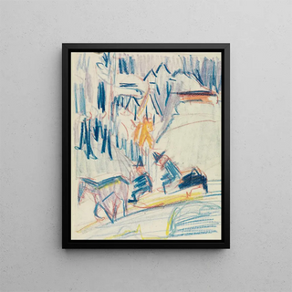 Ernst Ludwig Kirchner - Pferdeschlitten mit zwei Mnnern im Hochgebirge.webp