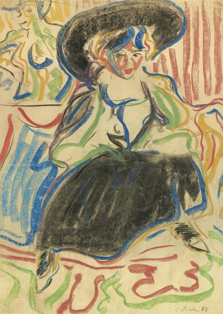 Ernst Ludwig Kirchner - Sitzendes Mdchen Mit Hut Seated Girl With A Hat.webp