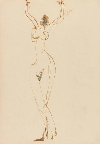 Ernst Ludwig Kirchner - Tanzender weiblicher Akt im Atelier.webp