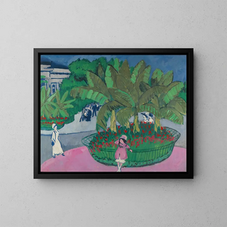Le bosquet d'Albertplatz à Dresde - Ernst Ludwig Kirchner — oprawiony obraz na ścianie