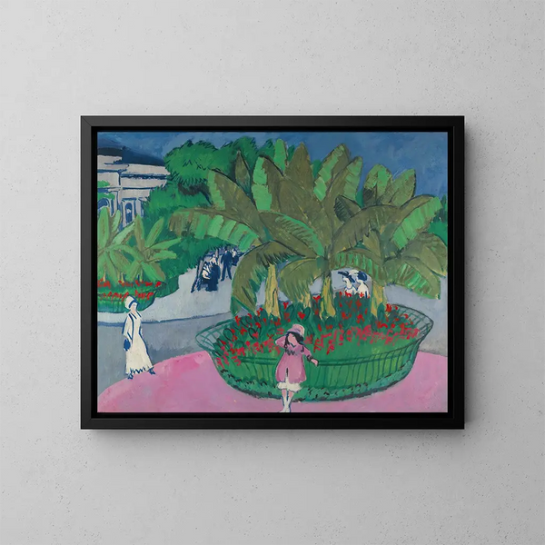 Le bosquet d'Albertplatz à Dresde - Ernst Ludwig Kirchner — oprawiony obraz na ścianie
