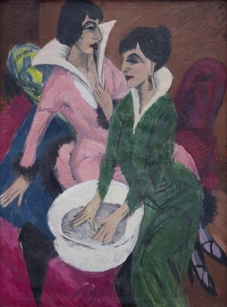 Ernst Ludwig Kirchner - Two Women by a Sink The Sisters.webp