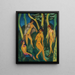 Cztery akty pod drzewami - Ernst Ludwig Kirchner — oprawiony obraz na ścianie