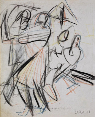 Czterech tańczących chłopów - Ernst Ludwig Kirchner — widok dzieła