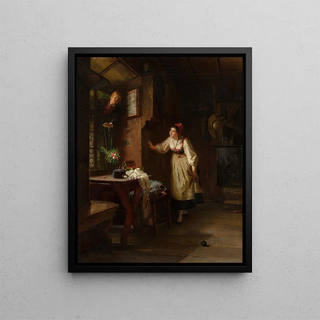 La cour - Ernst Meisel — oprawiony obraz na ścianie