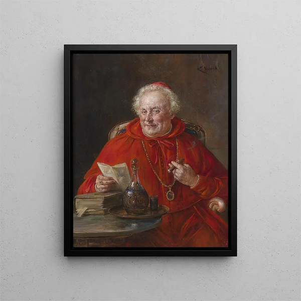 Dobry cygaro - Ernst Nowak — oprawiony obraz na ścianie