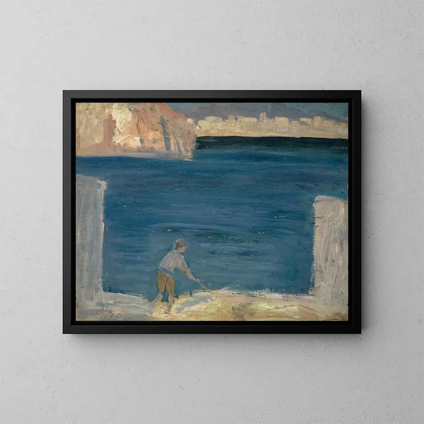 Port w Palma de Majorque - Ernst Schiess — oprawiony obraz na ścianie
