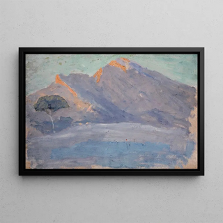 Ernst Schiess - Bare Hills in the Evening Glow.webp