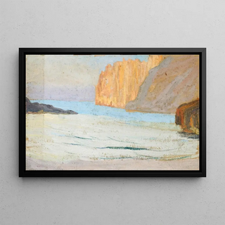 Ernst Schiess - Bay at the Sea with Rocks.webp