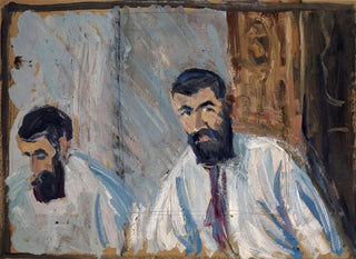 Ernst Schiess - Double Portrait of a Bearded Man in a White Shirt.webp