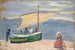 Łódź rybacka na plaży - Ernst Schiess — widok dzieła