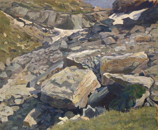 Éboulis z plamą śniegu - Ernst Schiess — widok dzieła