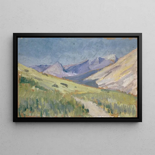 Ernst Schiess - Wiesen in bergigem Tal auf Mallorca.webp