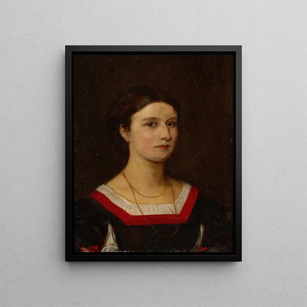 Portret Elisabeth Burckhardt Bachofen - Ernst Stückelberg — oprawiony obraz na ścianie