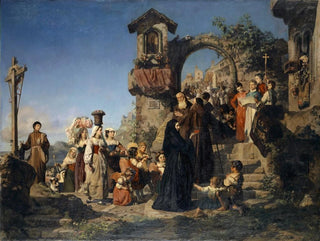 La fête de Sainte Marie dans les montagnes sabines - Ernst Stückelberg — widok dzieła