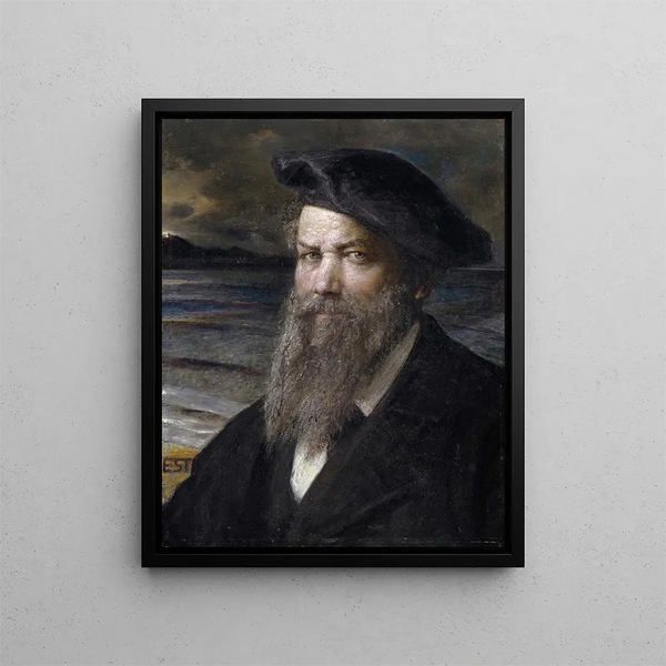 autoportret - Ernst Stückelberg — oprawiony obraz na ścianie