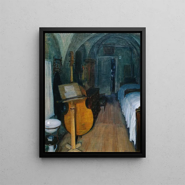Le violon basse - Ernst Stöhr — oprawiony obraz na ścianie